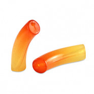 Acrylic Tube bead 33x8mm Orange